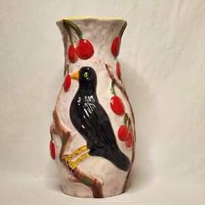 Anthropologie Tall Whimsical Bird Vase